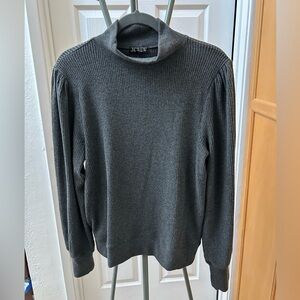 Grey J. Crew Puffed Sleeves Sweater